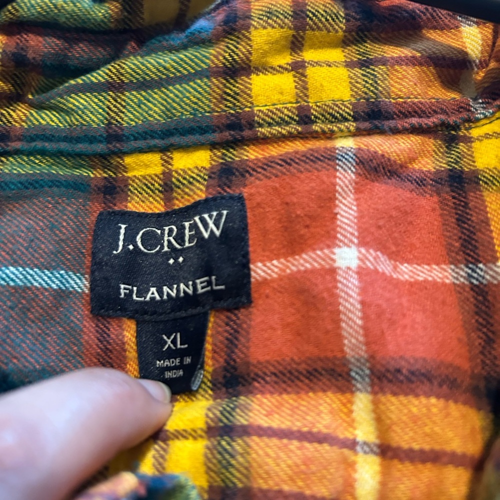 J. Crew Multicolor Plaid Button-Down Shirt in Teal, Red & Yellow - Picture 3 of 4